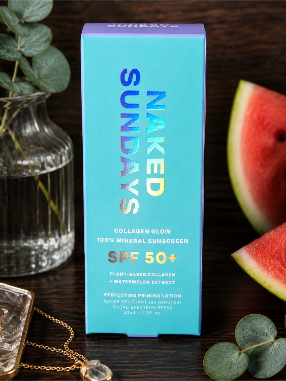 Naked Sundays Collagen Glow Mineral Sunscreen SPF 50+ 1.7 oz Exp 04/2027